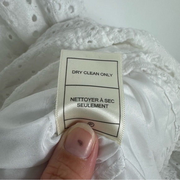 Betsey Johnson White Eyelet Dress Womens Medium Cotton Long Flowy Feminine - Picture 3 of 7